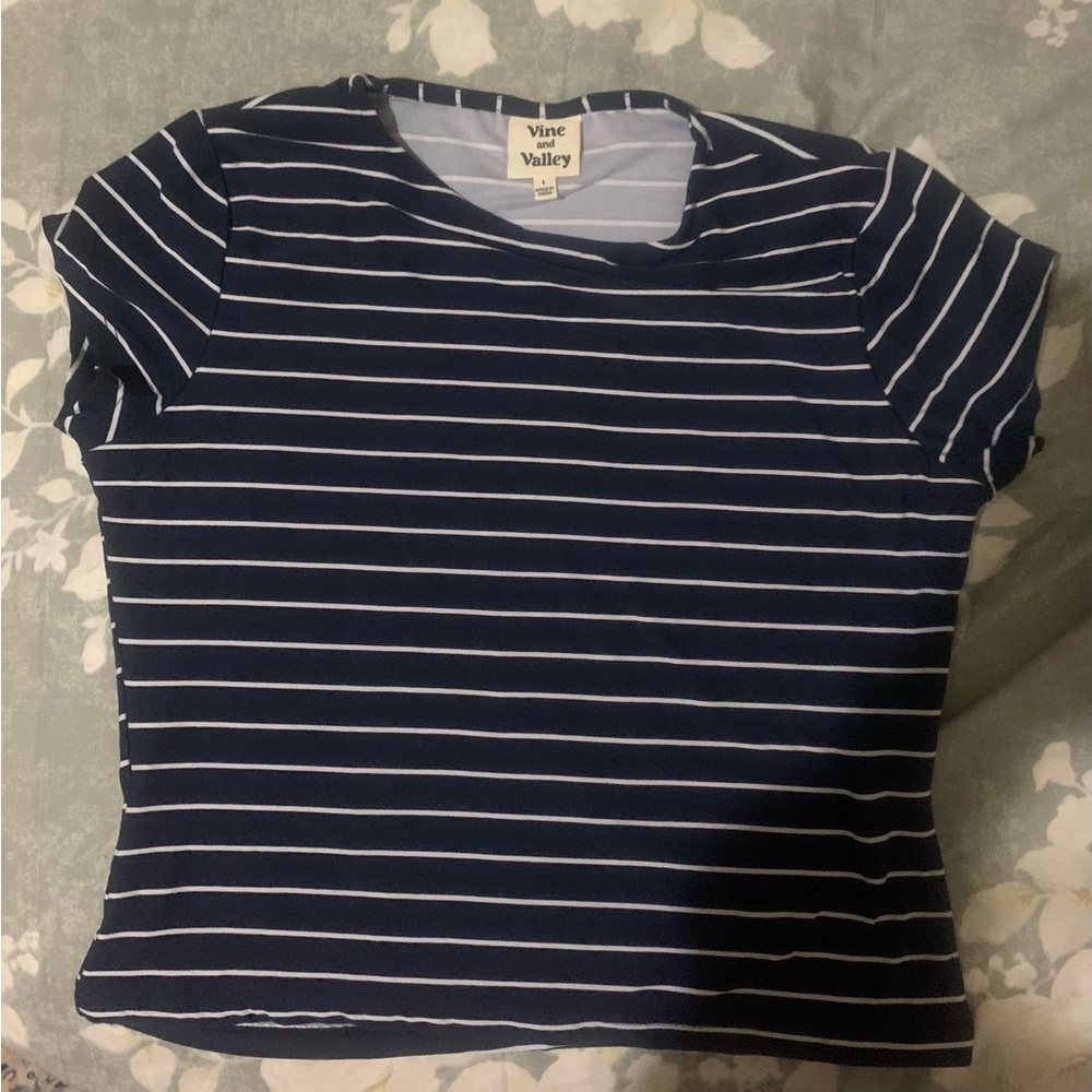Vine Valley Striped Navy and White Short Sleeve Tee
It’s a bundle